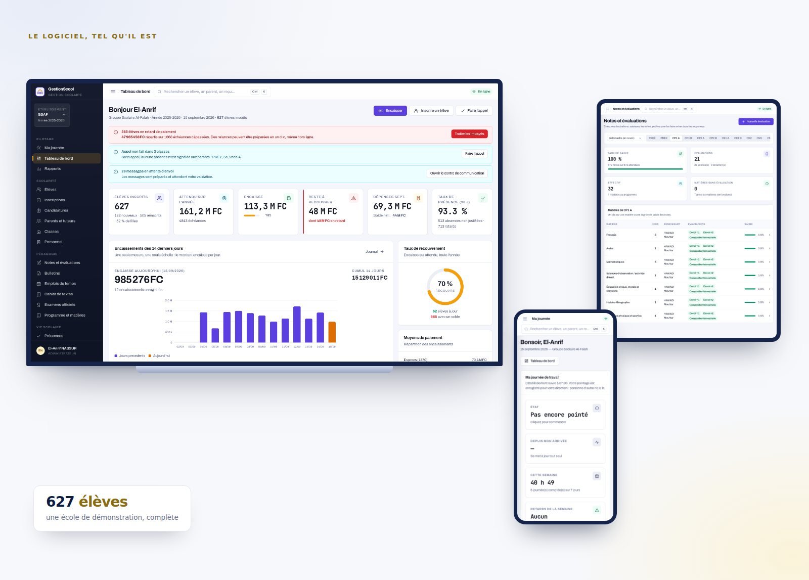 GestionScool — School management software for private schools